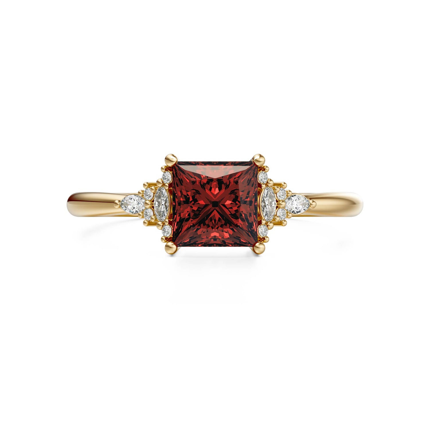 The Mini Maeve Ring | Garnet