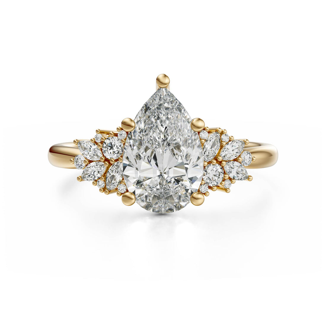 The Rosalie Ring | Pear | Setting Only - Lavender Creek Gems 