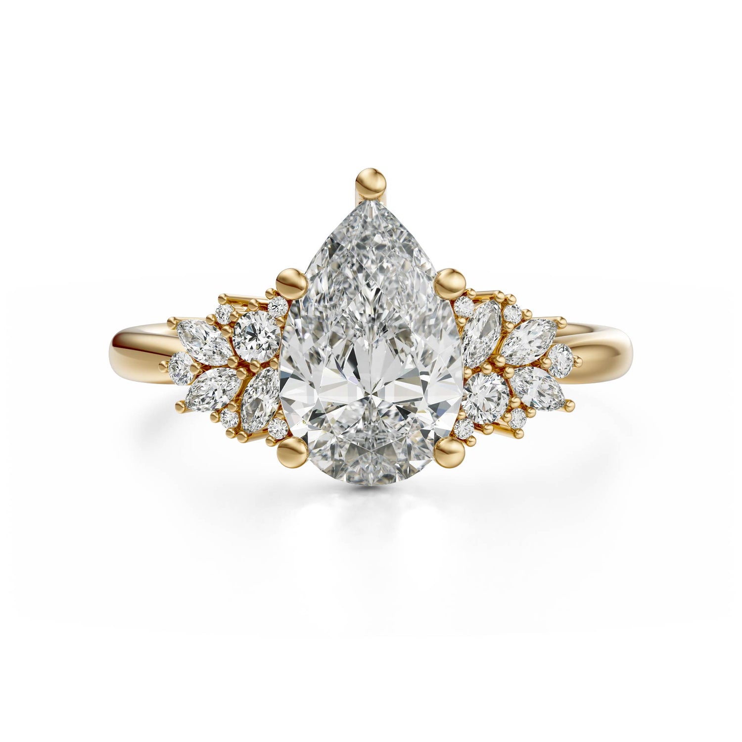 The Rosalie Ring | Pear | Setting Only - Lavender Creek Gems 