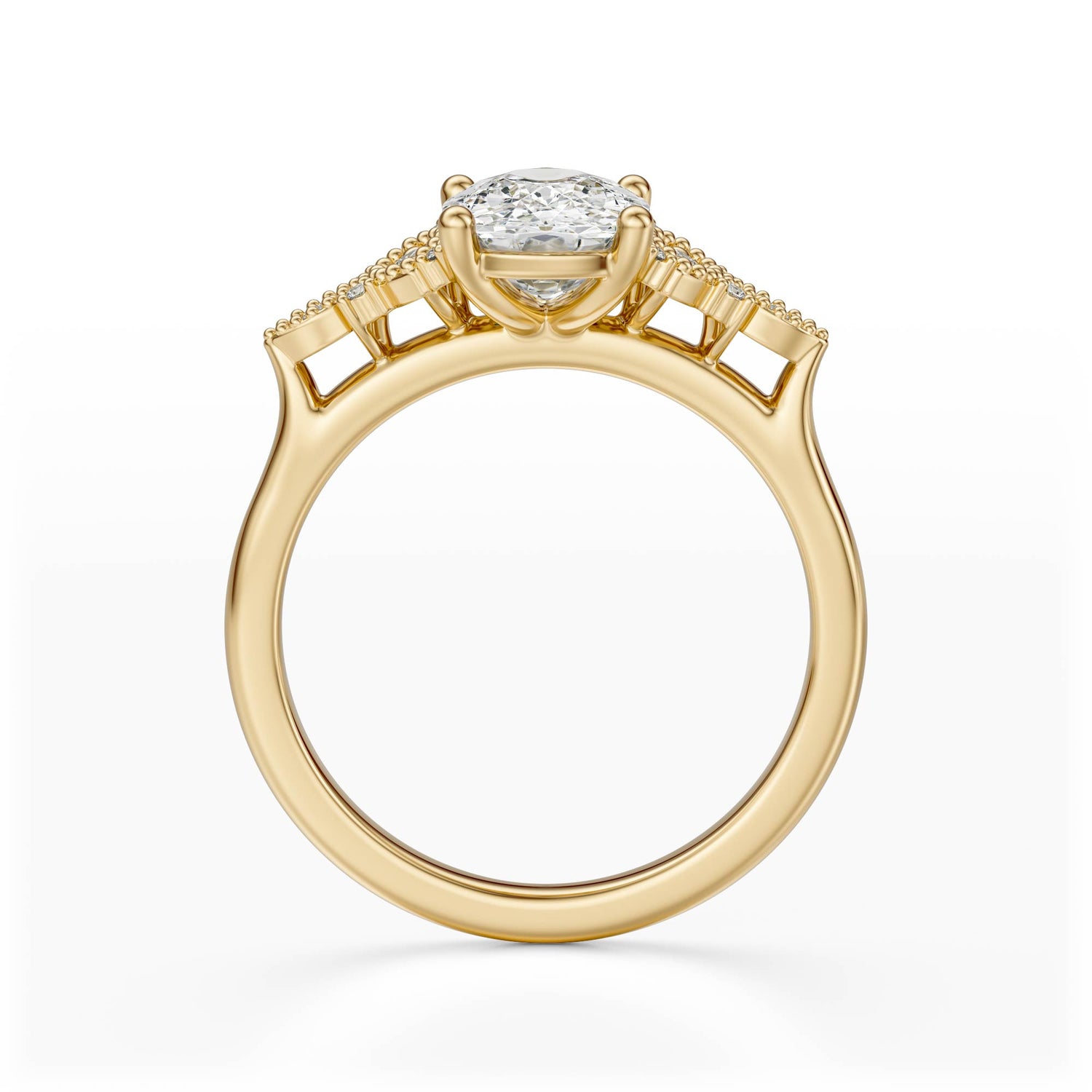 The Art Deco Maeve Ring | Elongated Cushion - Lavender Creek Gems 