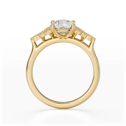 The Art Deco Maeve Ring | Elongated Cushion - Lavender Creek Gems 