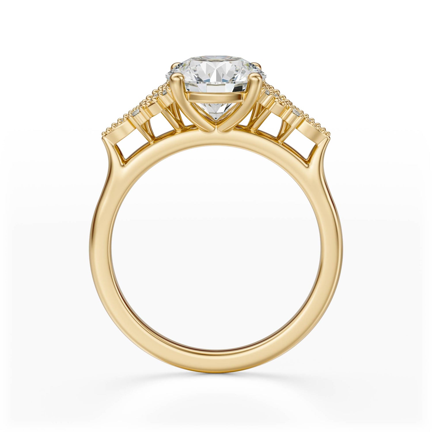 The Art Deco Maeve Ring | Round - Lavender Creek Gems 