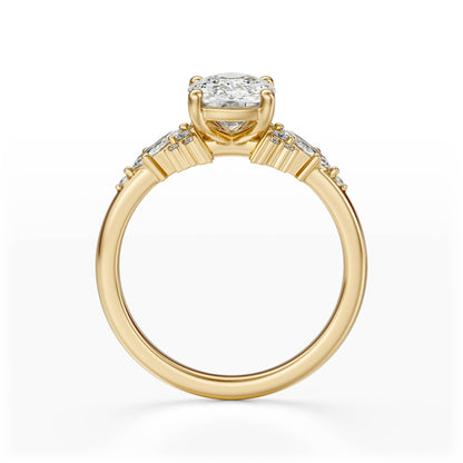 The Ascendant Ring | Elongated Cushion | Setting Only - Lavender Creek Gems 