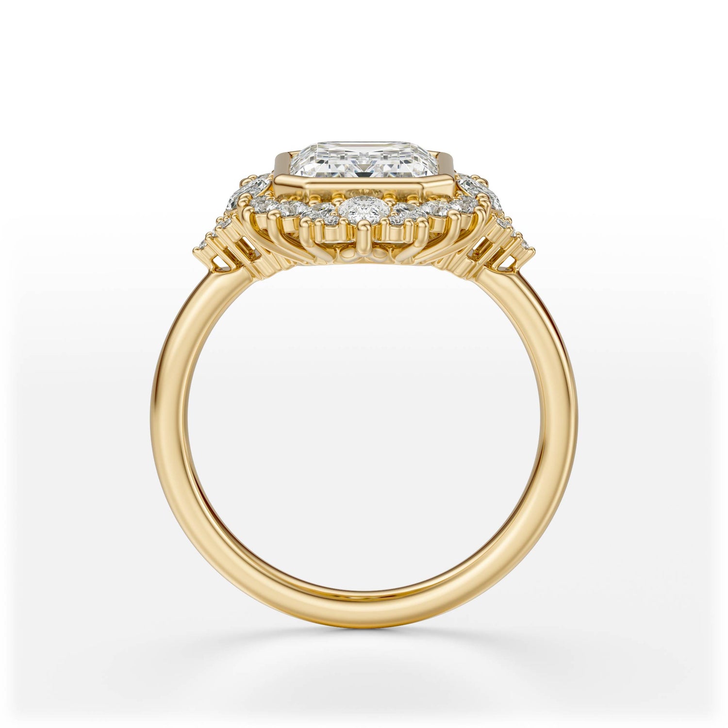 The Ethereal Ring | Emerald Cut | Setting Only