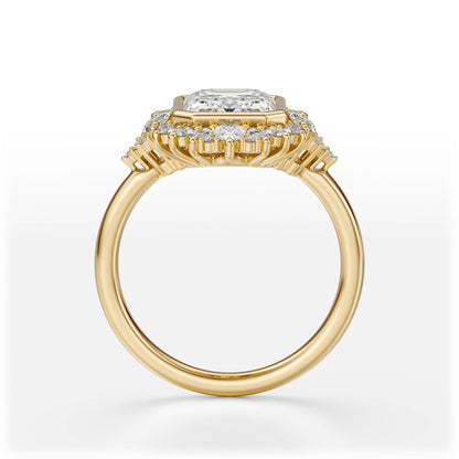 The Ethereal Ring | Emerald Cut | Setting Only