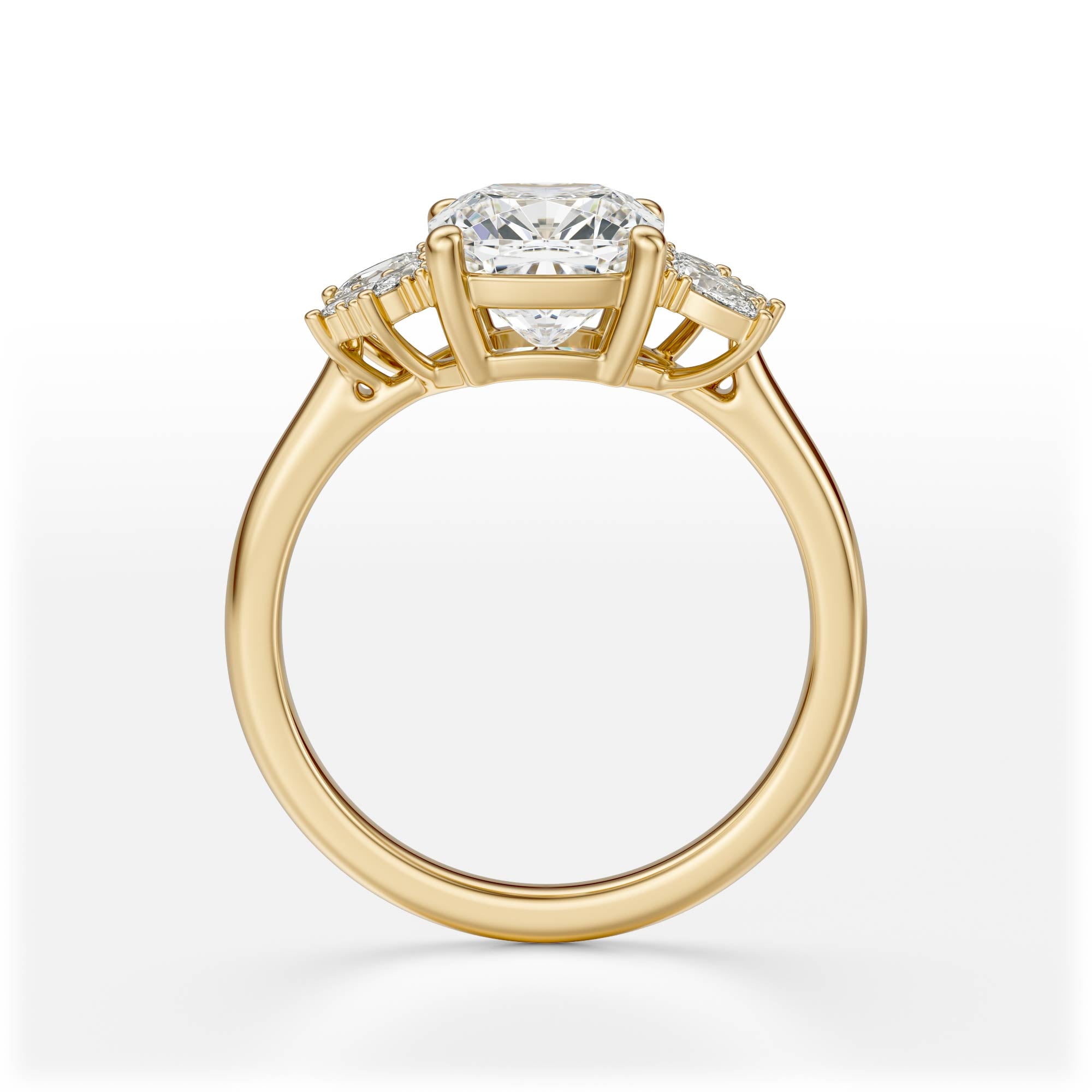 The Diamond Fleur Ring | Cushion | Setting Only - Lavender Creek Gems 