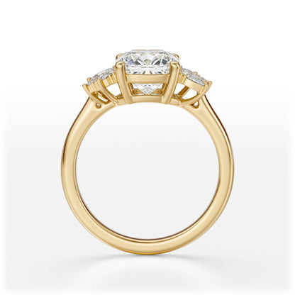 The Diamond Fleur Ring | Cushion | Setting Only - Lavender Creek Gems 