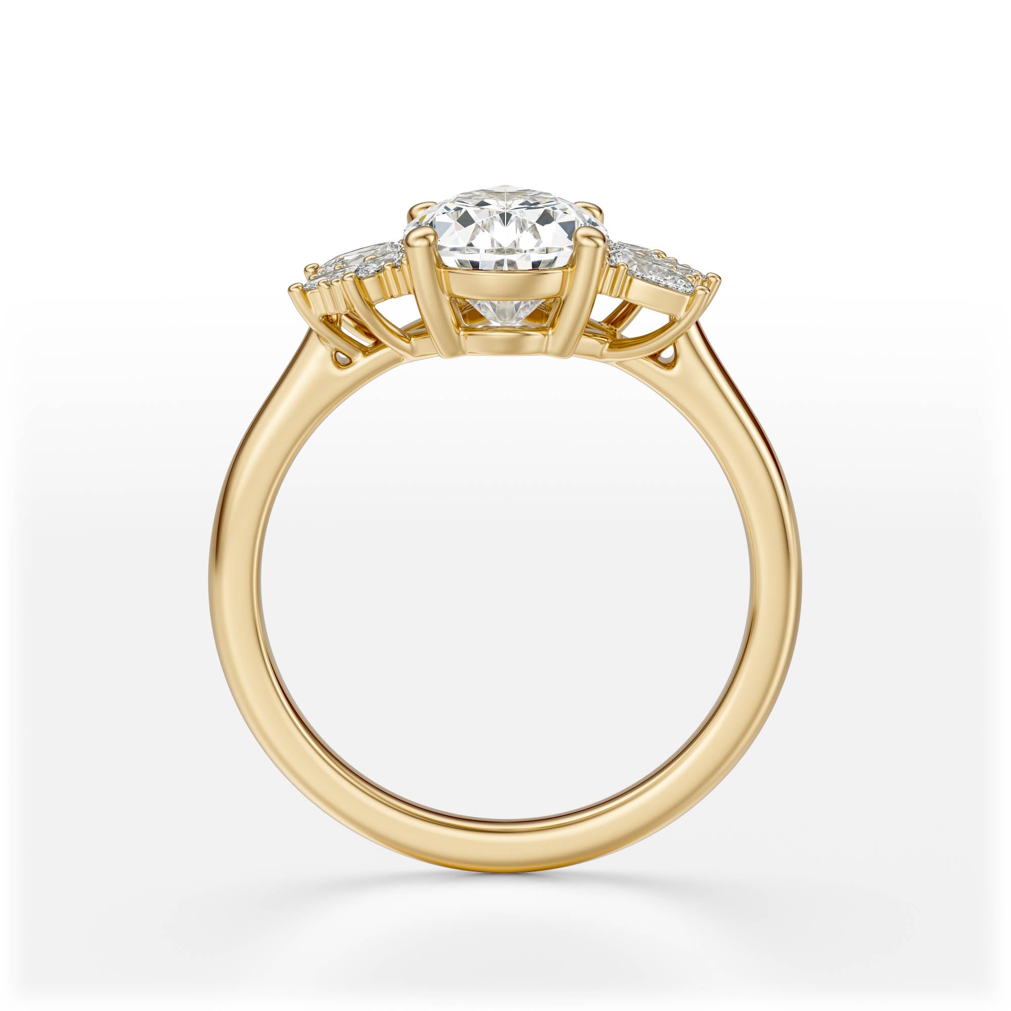 The Diamond Fleur Ring | Pear | Setting Only - Lavender Creek Gems 
