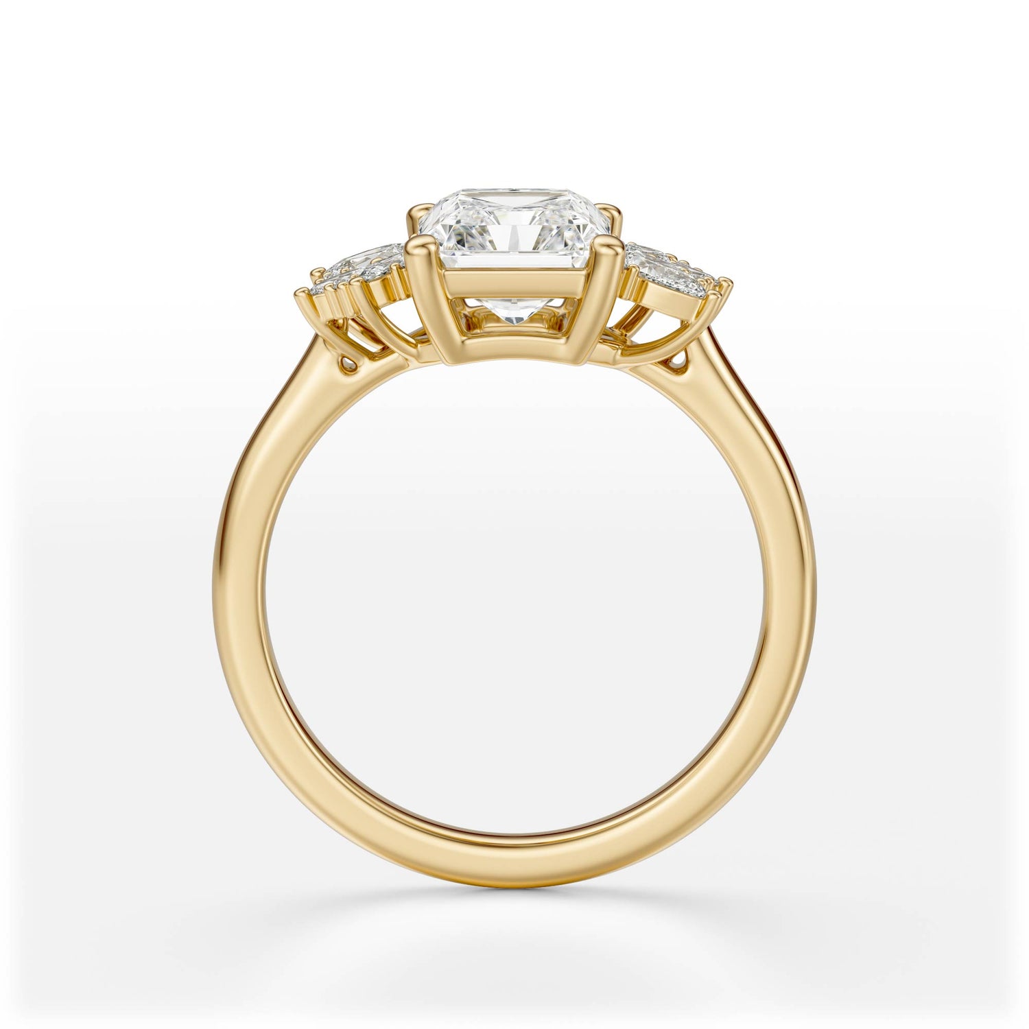 The Diamond Fleur Ring | Radiant | Setting Only - Lavender Creek Gems 