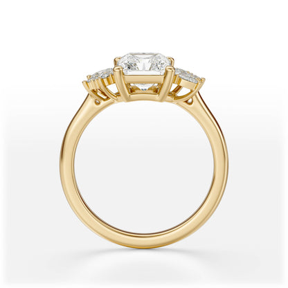 The Diamond Fleur Ring | Radiant | Setting Only - Lavender Creek Gems 