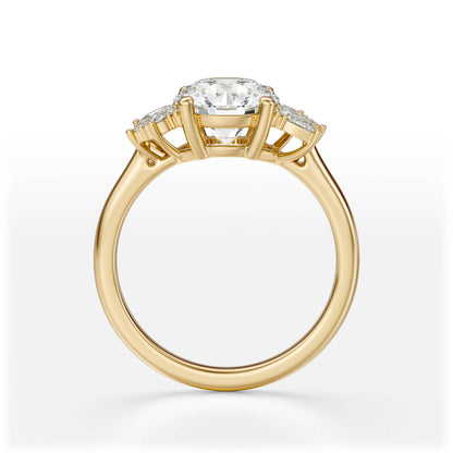 The Diamond Fleur Ring | Round | Setting Only - Lavender Creek Gems 