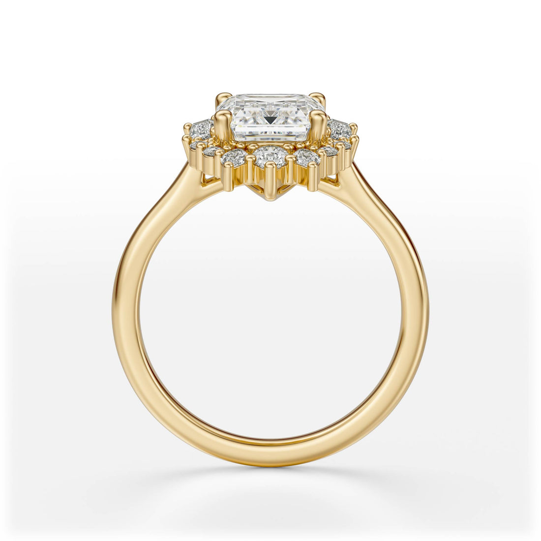 The Georgia Ring | Emerald Cut | Setting Only