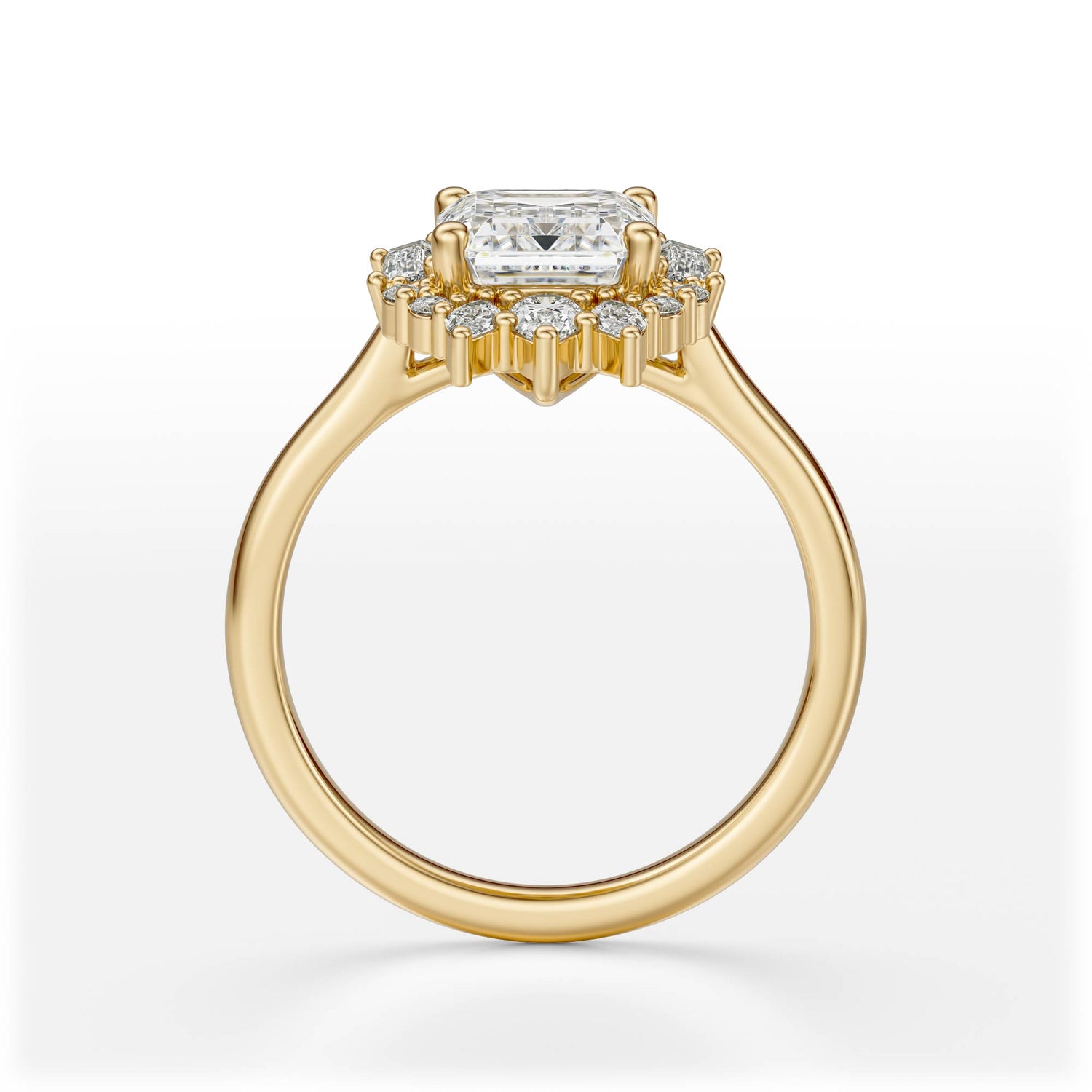 The Georgia Ring | Emerald Cut | Setting Only