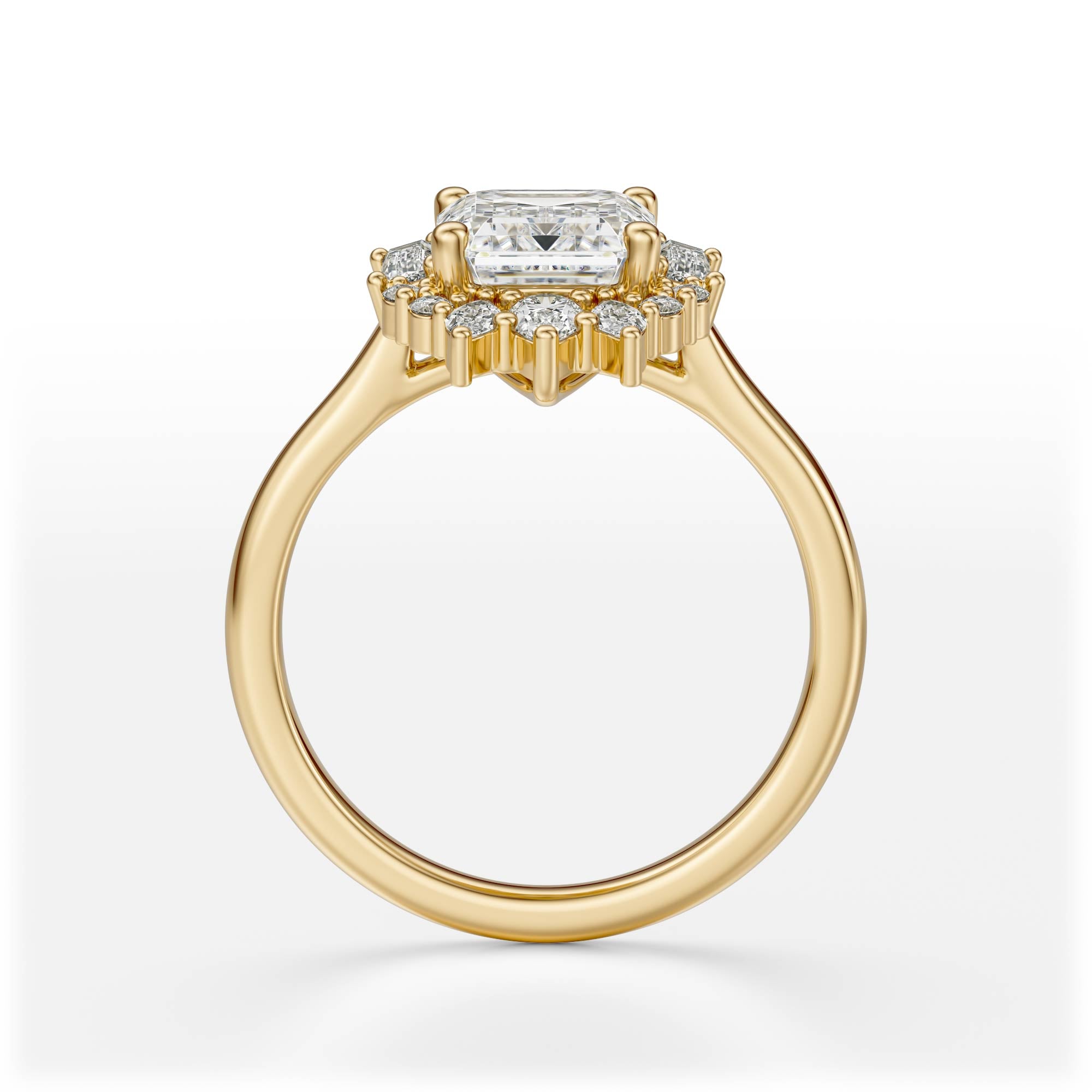 The Georgia Ring | Emerald Cut | Setting Only