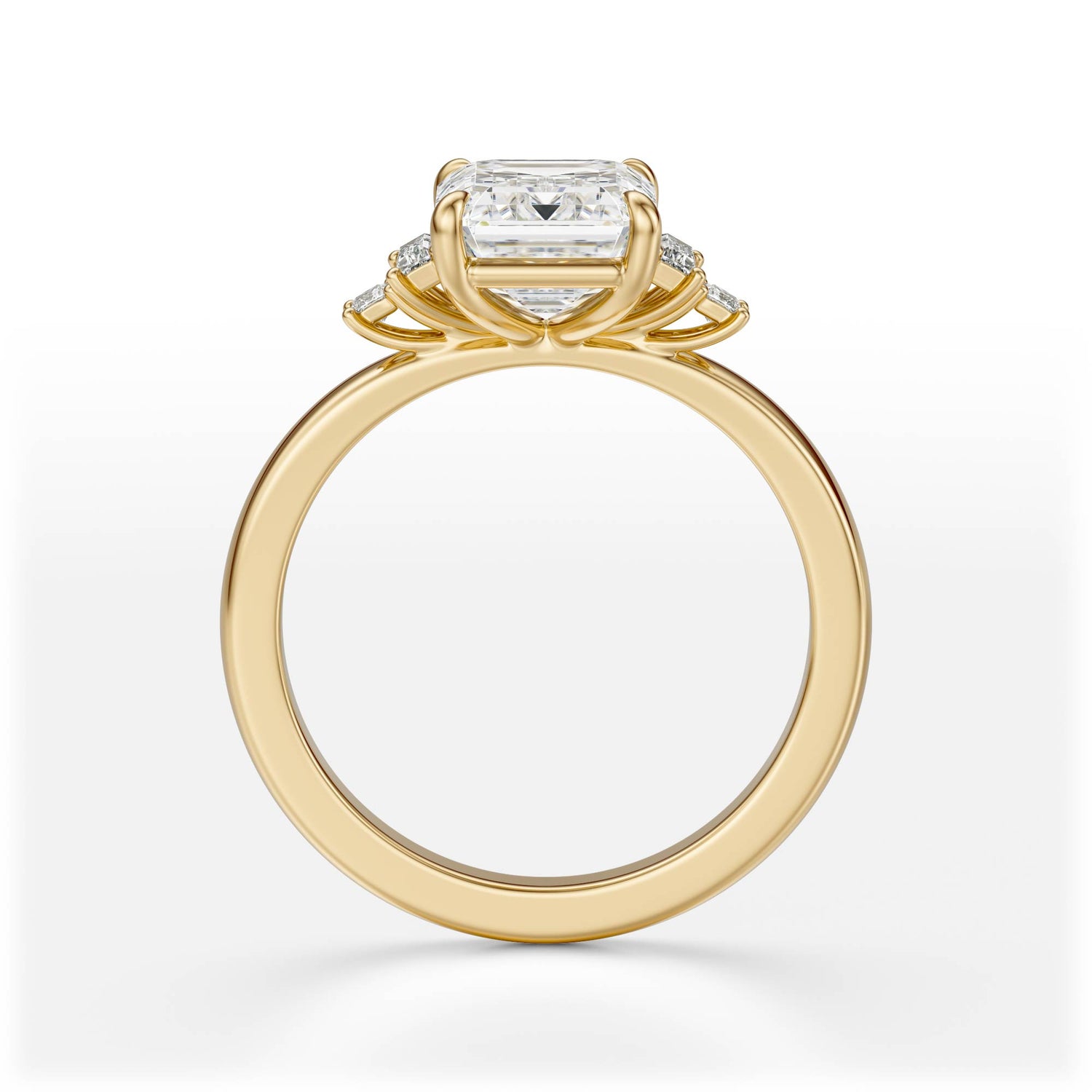 The Elevated Mira Ring | Emerald Cut | Setting Only