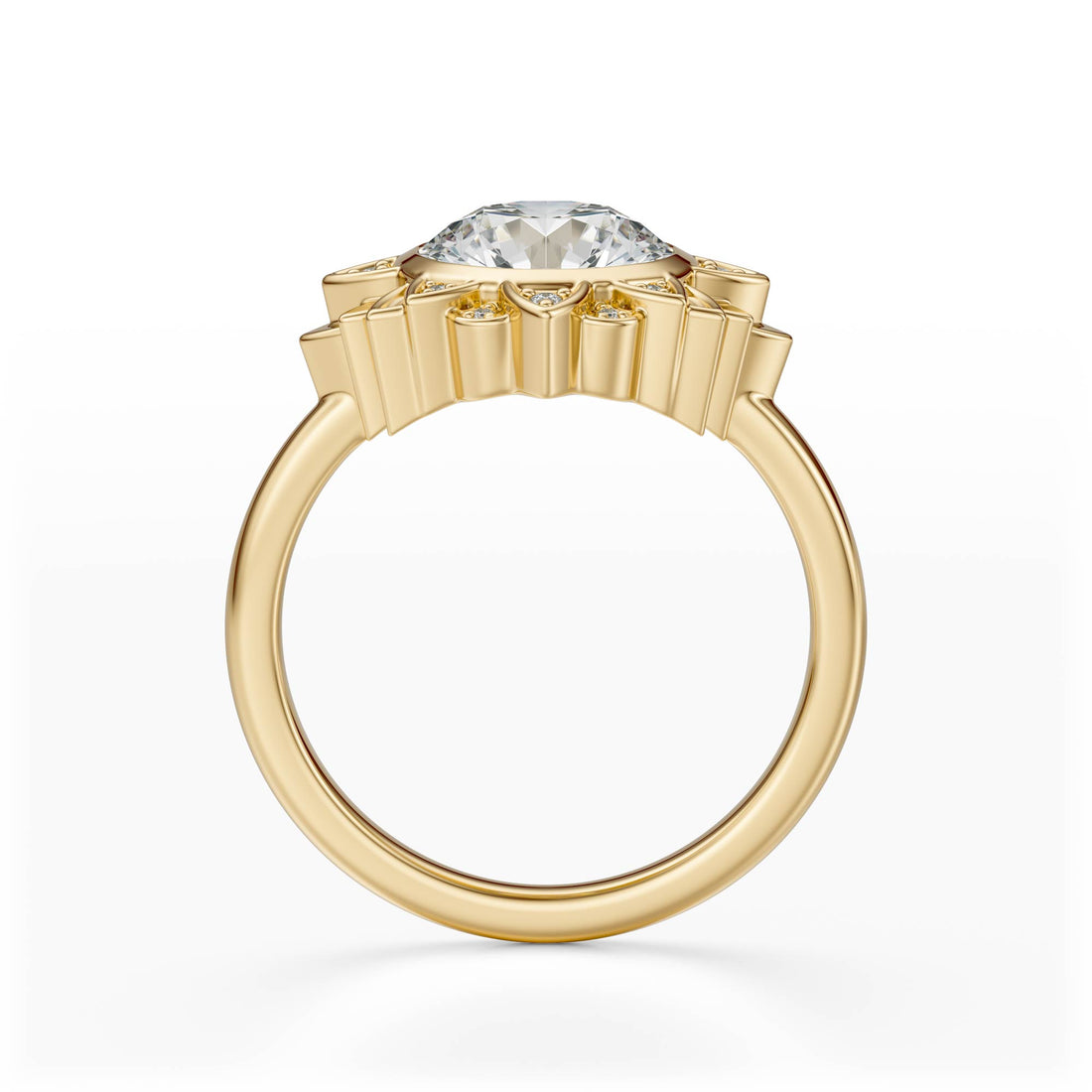 The Lotus Ring | Round - Lavender Creek Gems 