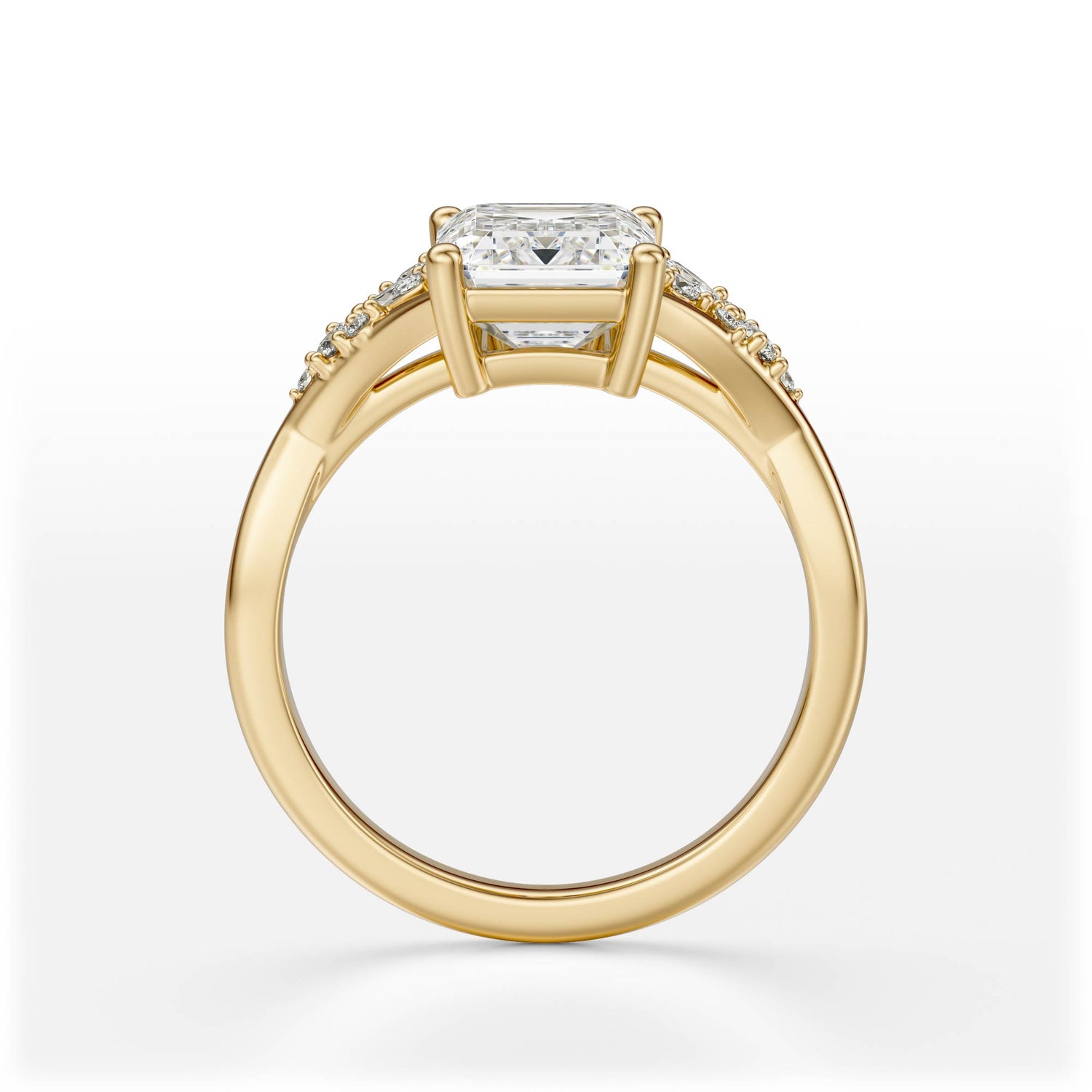 The Lyria Ring | Emerald Cut | Setting Only