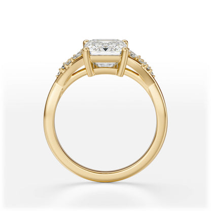 The Lyria Ring | Emerald Cut | Setting Only