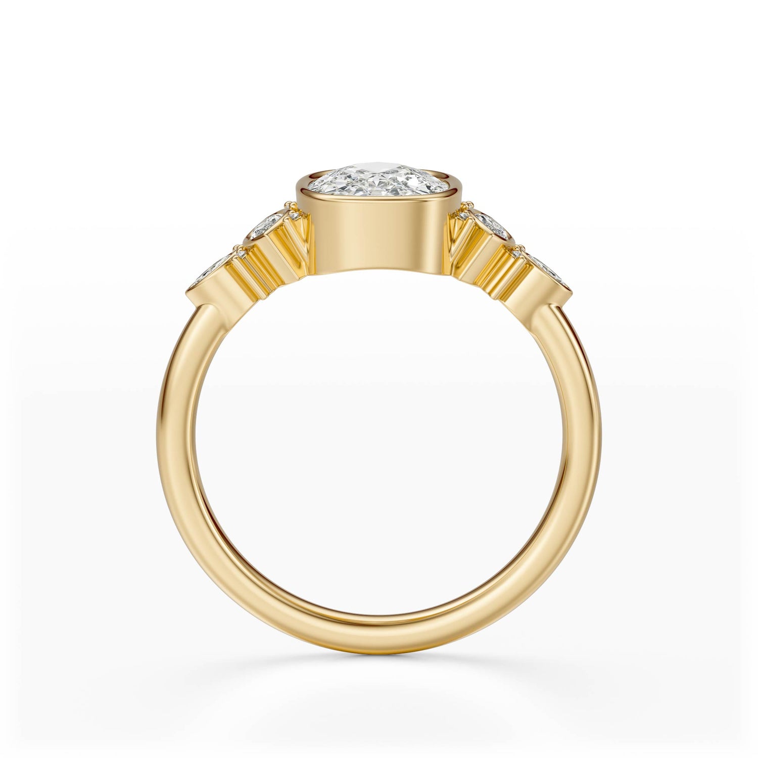 The All Bezel Maeve Ring | Elongated Cushion