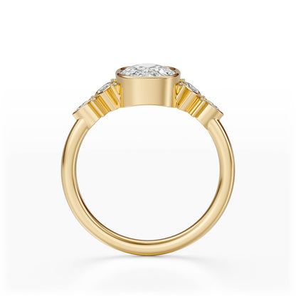 The All Bezel Maeve Ring | Elongated Cushion