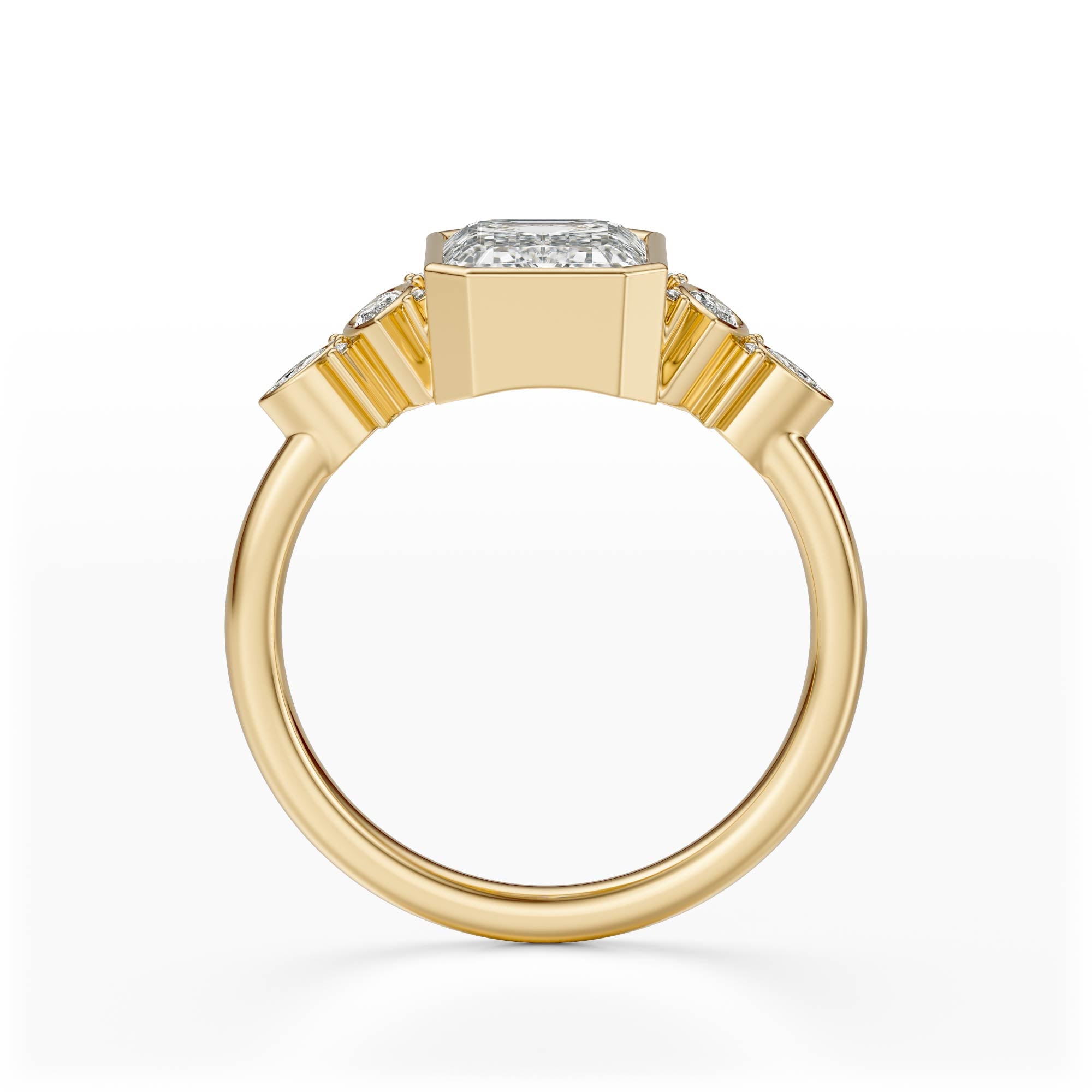 The All Bezel Maeve Ring | Emerald Cut | Setting Only