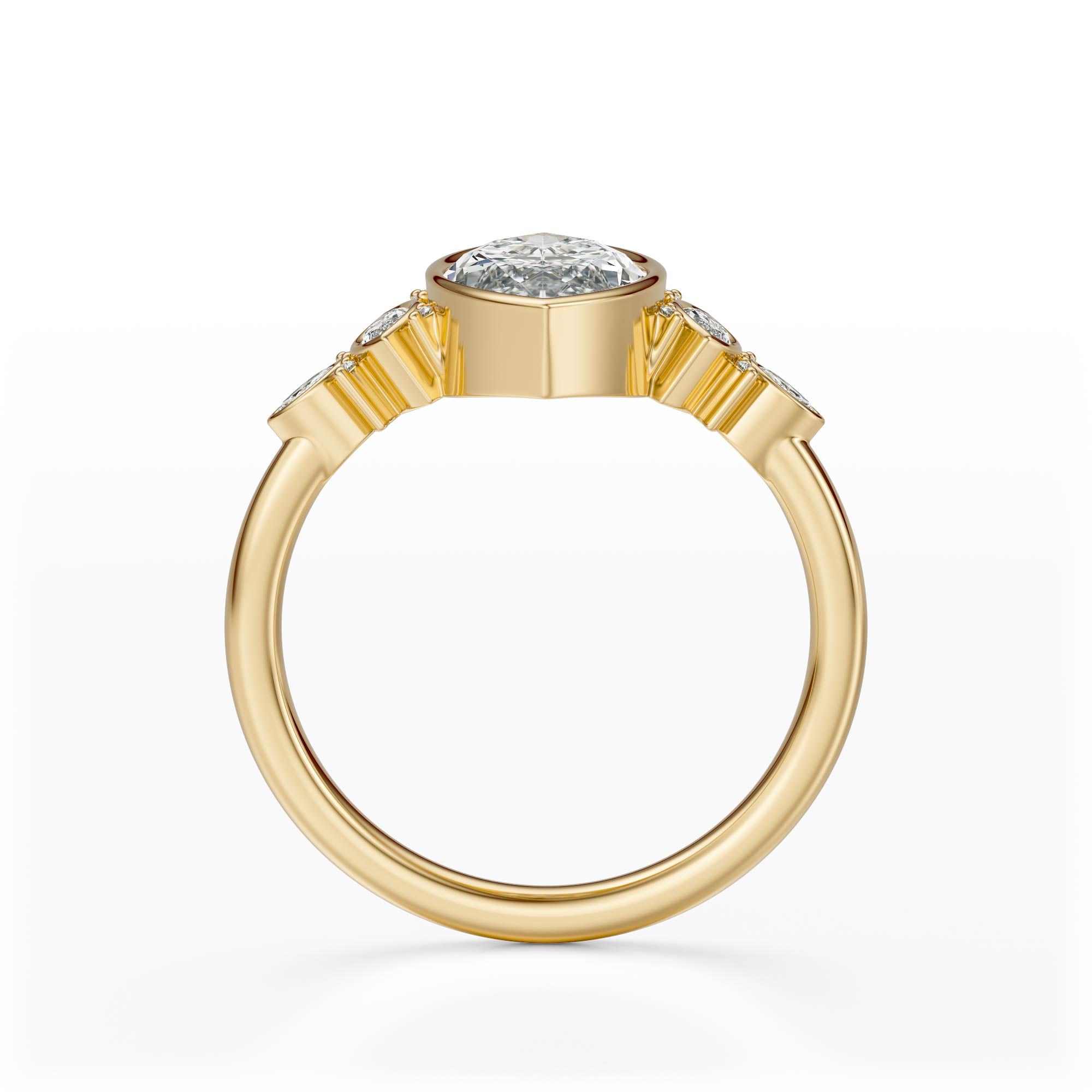 The All Bezel Maeve Ring | Marquise