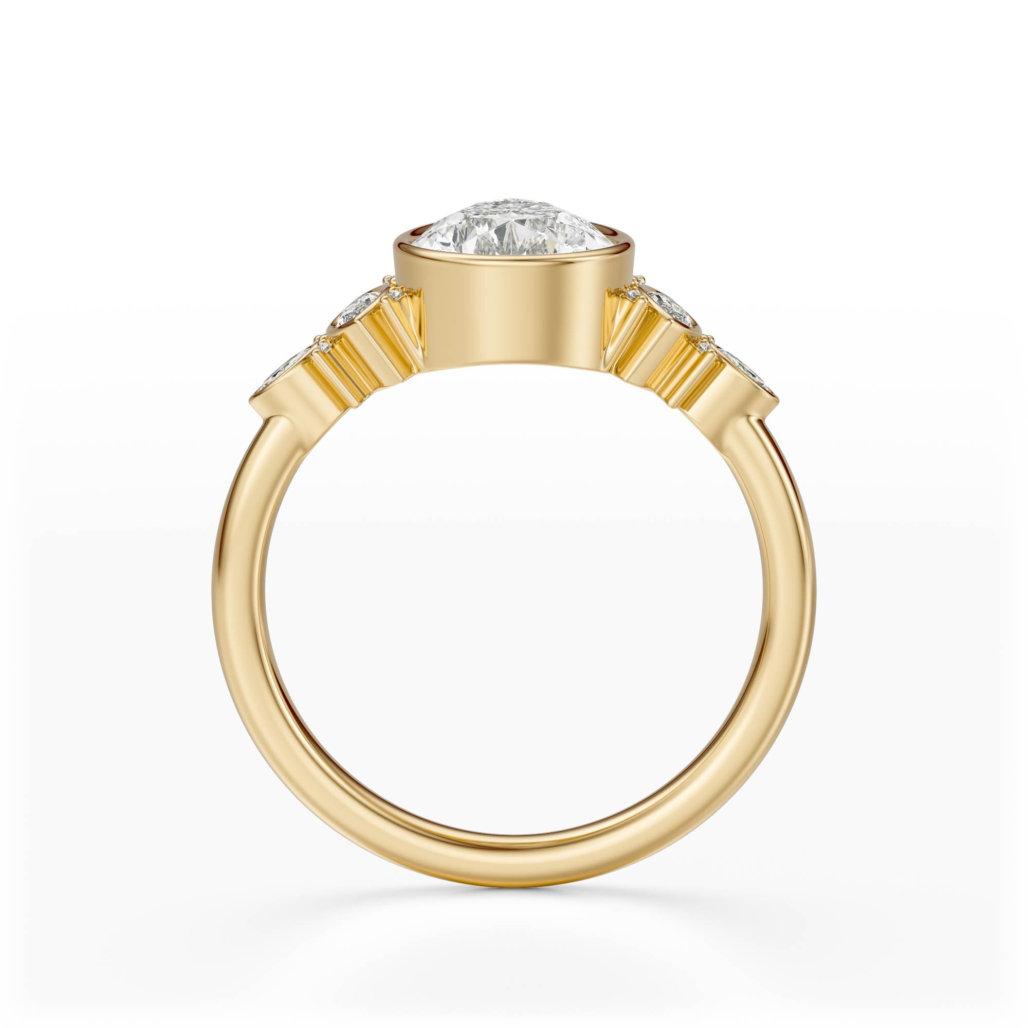 The All Bezel Maeve Ring | Pear | Setting Only