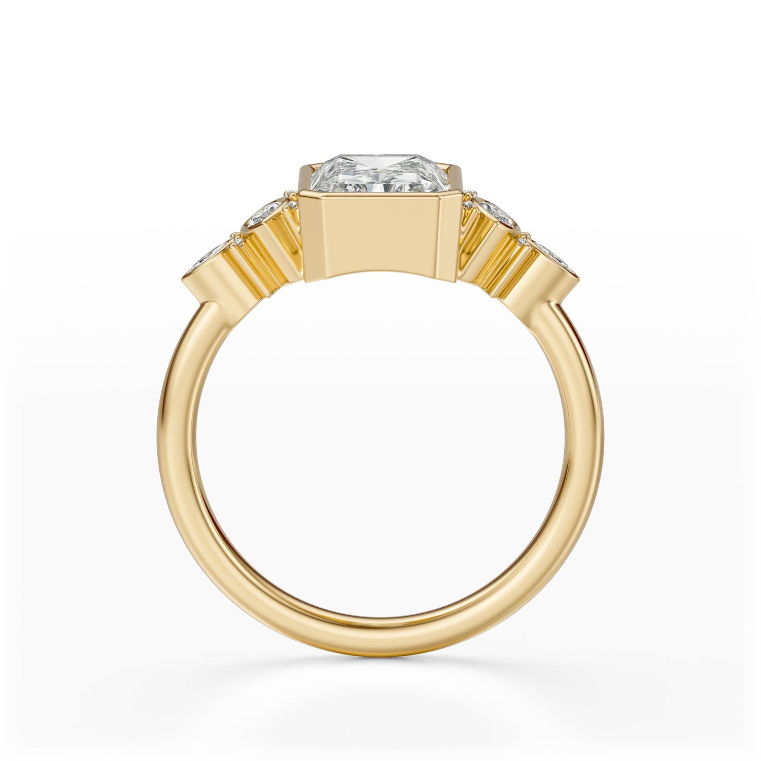 The All Bezel Maeve Ring | Radiant | Setting Only