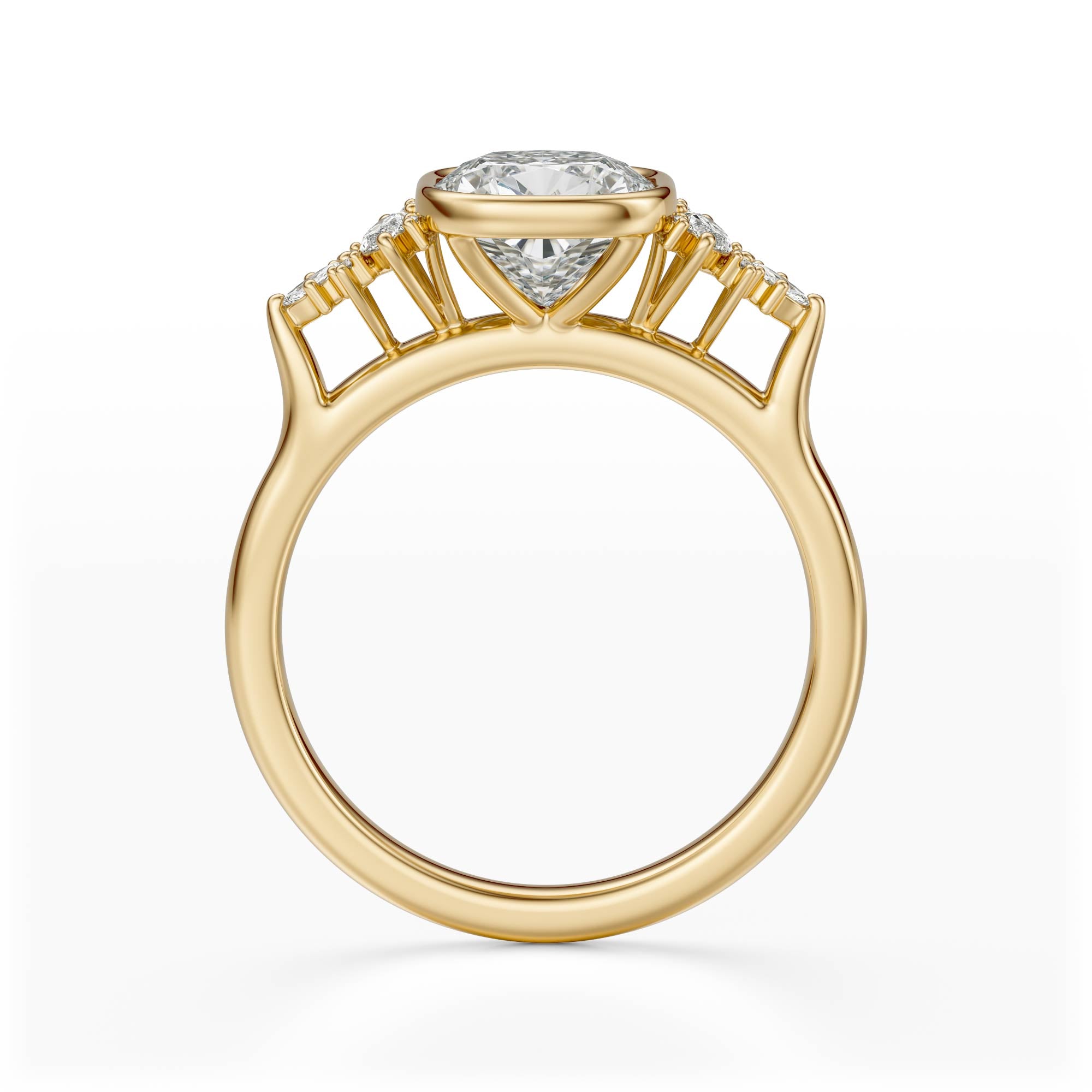 The Bezel Maeve Ring | Cushion | Setting Only