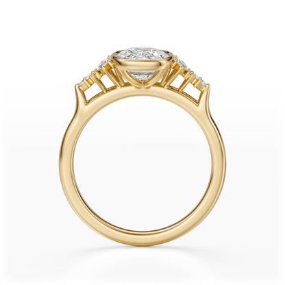 The Bezel Maeve Ring | Elongated Cushion | Setting Only