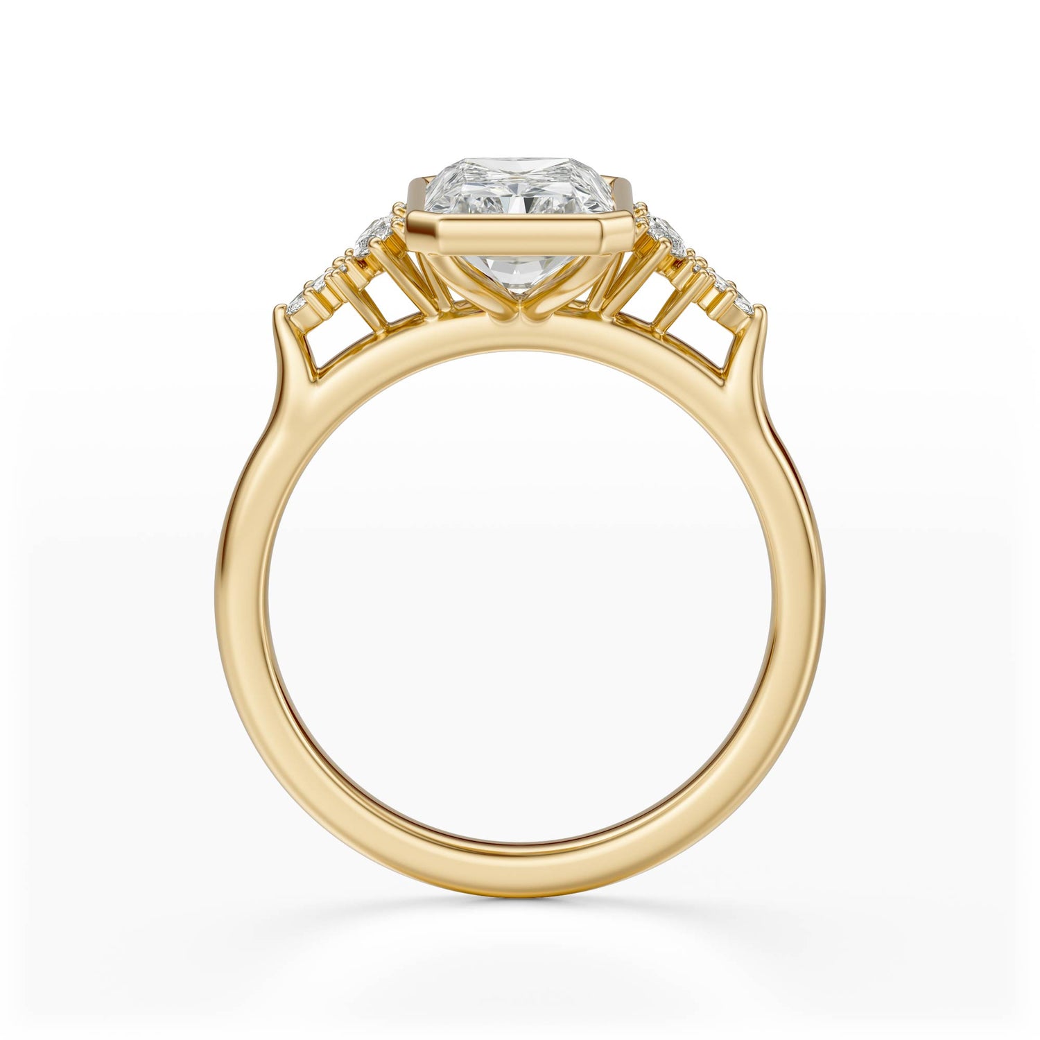 The Bezel Maeve Ring | Radiant | Setting Only