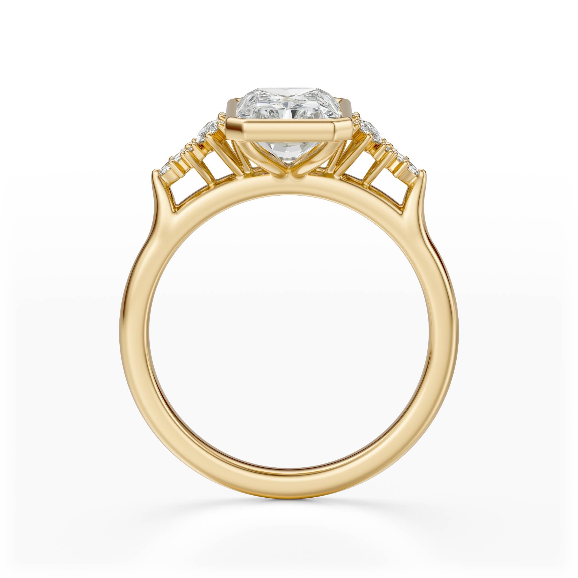 The Bezel Maeve Ring | Radiant | Setting Only