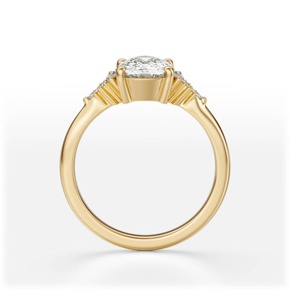 The Low Maeve Ring | Elongated Cushion