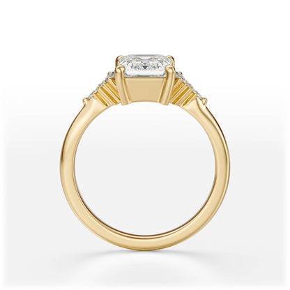 The Low Maeve Ring | Emerald Cut | Setting Only