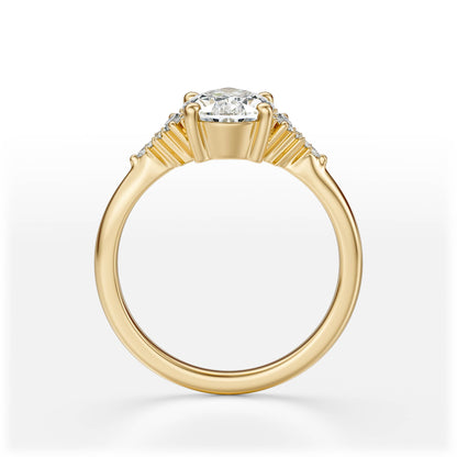 The Low Maeve Ring | Pear | Setting Only