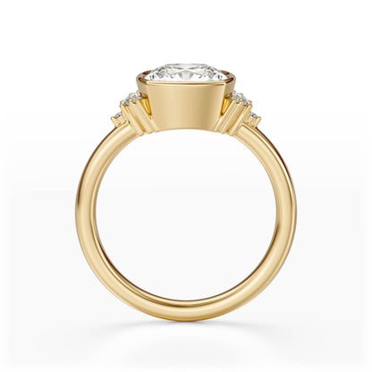 The Bezel Maren Ring | Cushion | Setting Only - Lavender Creek Gems 