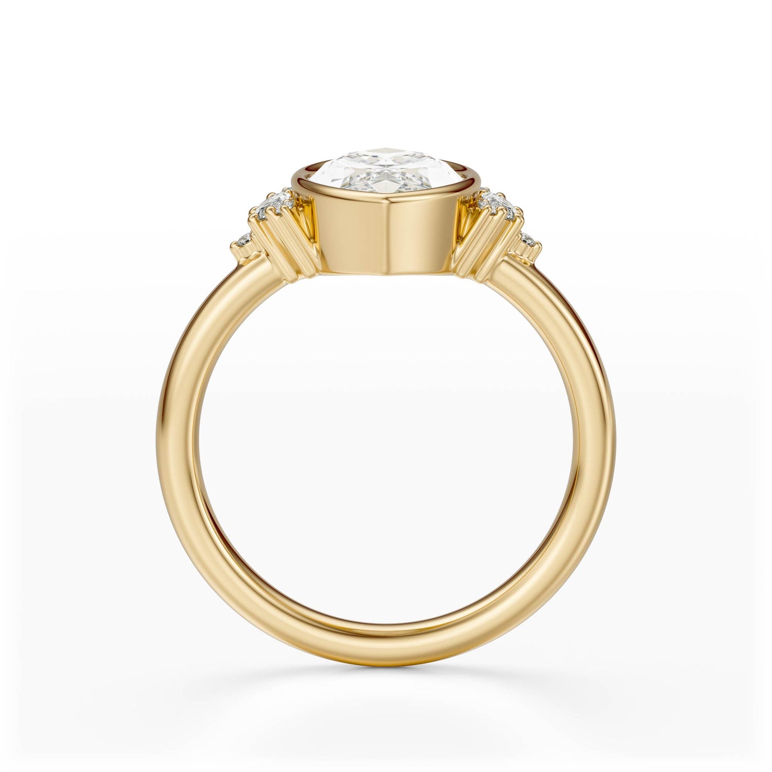 The Bezel Maren Ring | Marquise | Setting Only - Lavender Creek Gems 