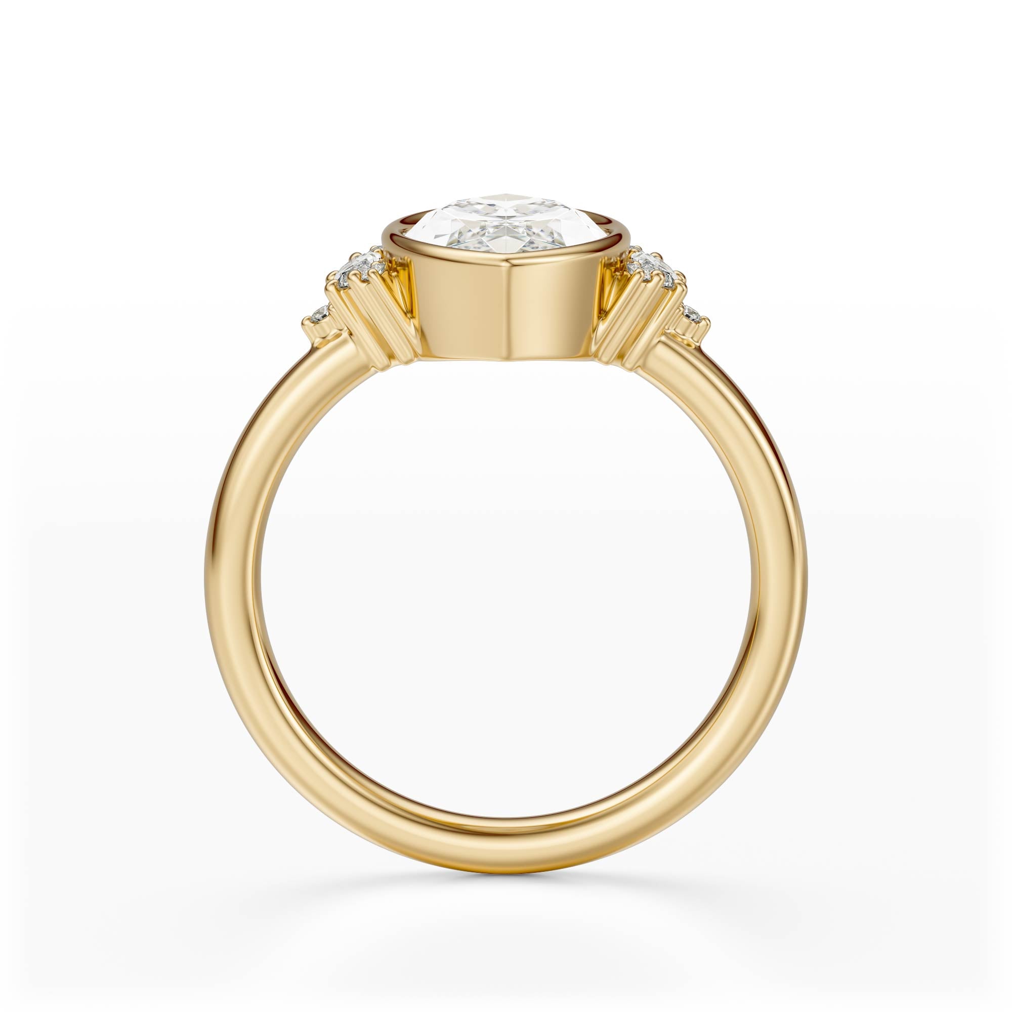 The Bezel Maren Ring | Marquise | Setting Only - Lavender Creek Gems 