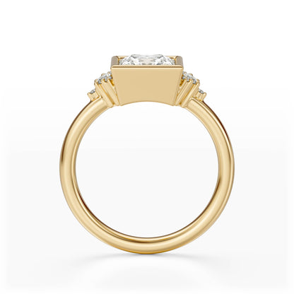 The Bezel Maren Ring | Princess | Setting Only - Lavender Creek Gems 