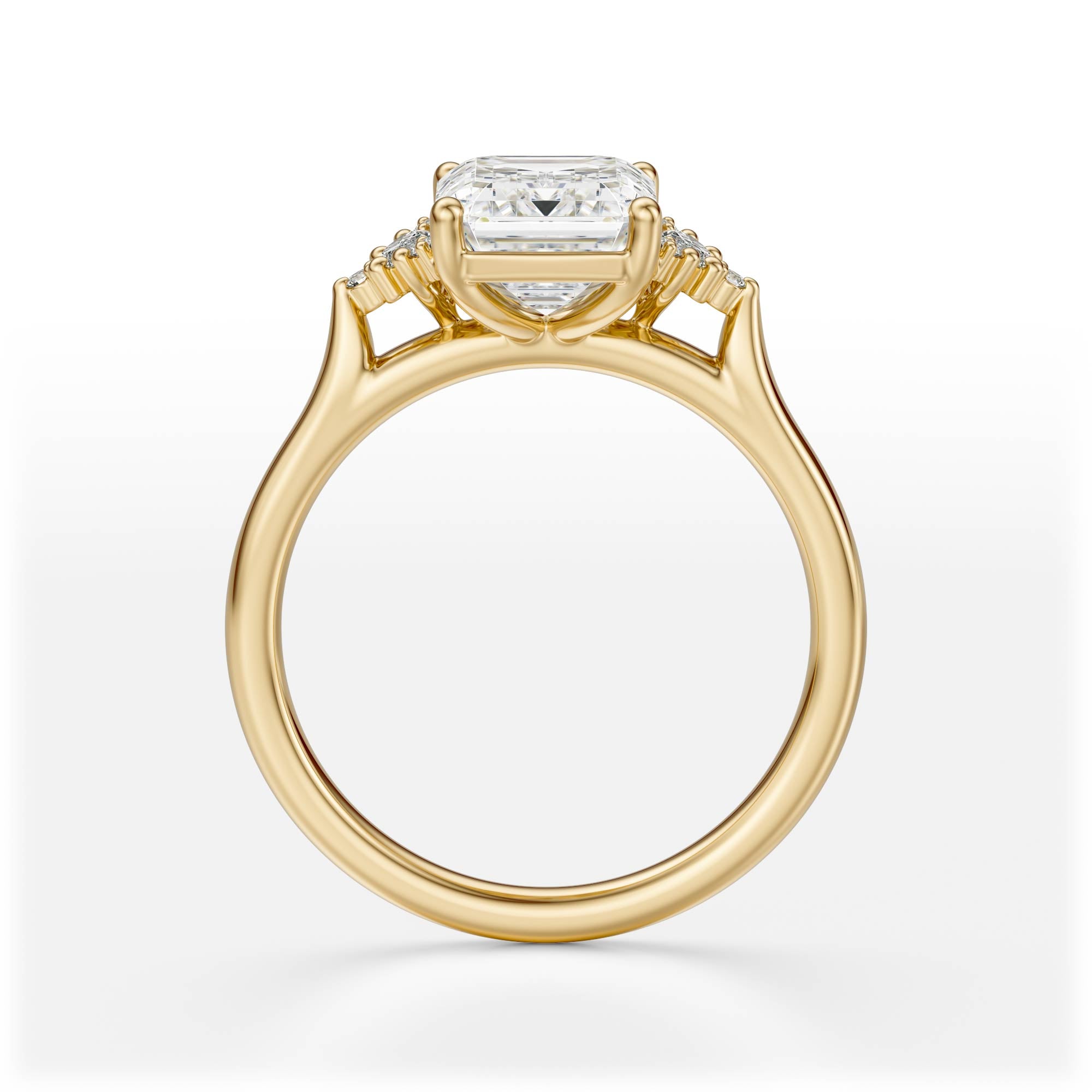 The Maren Ring | Emerald Cut | Setting Only