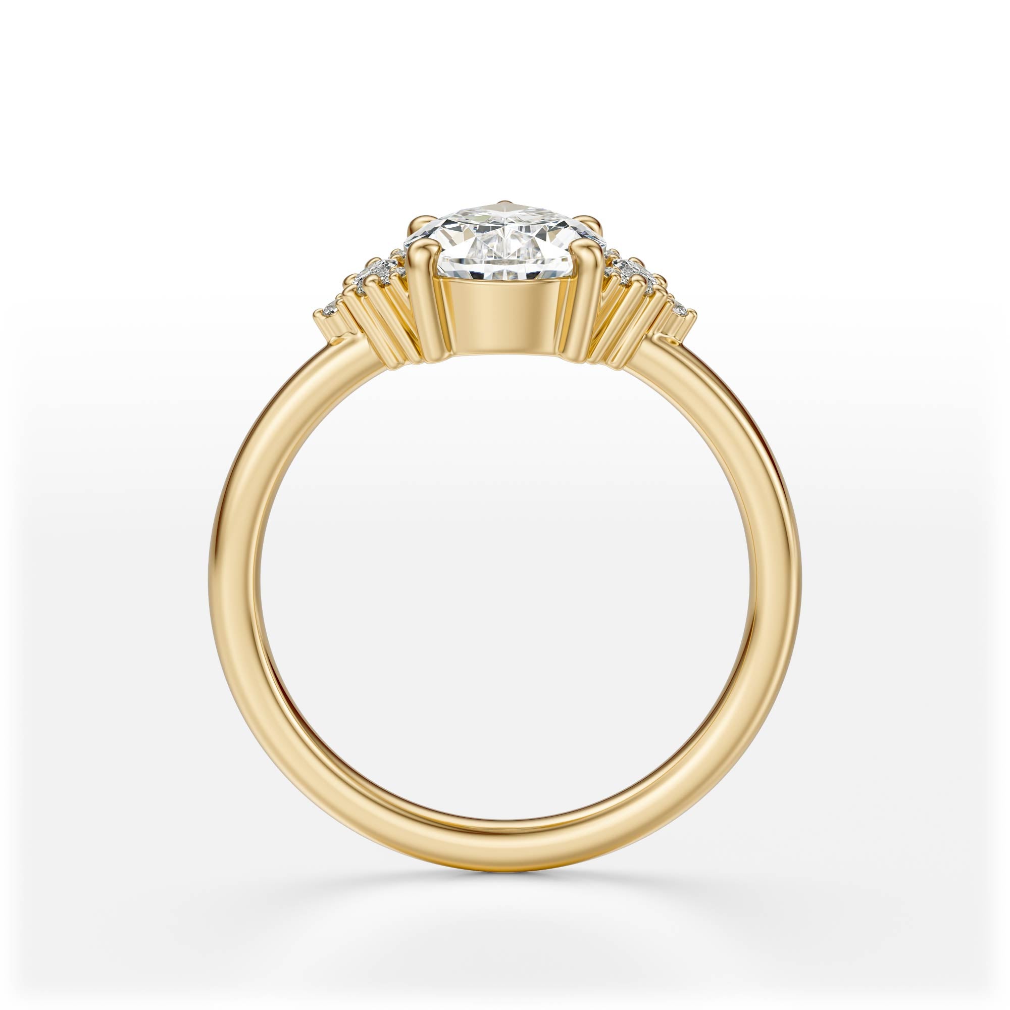 The Low Maren Ring | Pear | Setting Only