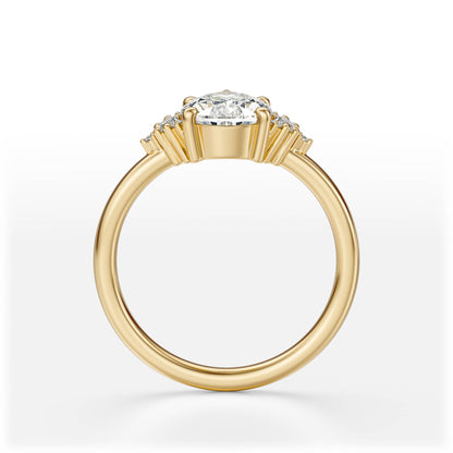 The Low Maren Ring | Pear | Setting Only