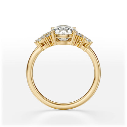 The Rosalie Ring | Pear | Setting Only - Lavender Creek Gems 