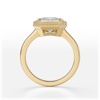 The Satine Ring | Emerald Cut | Setting Only