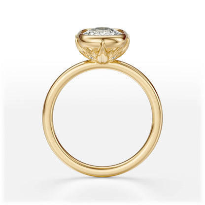 The Bezel Secret Garden Ring | Elongated Cushion | Setting Only