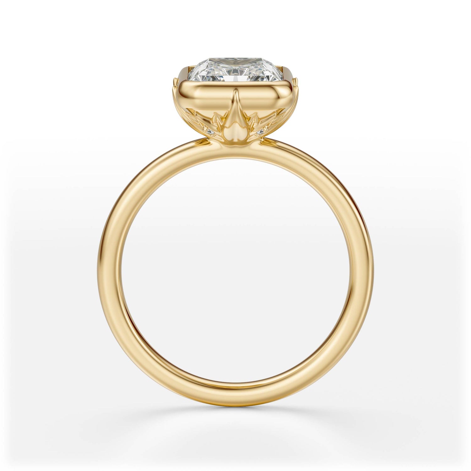 The Bezel Secret Garden Ring | Radiant | Setting Only