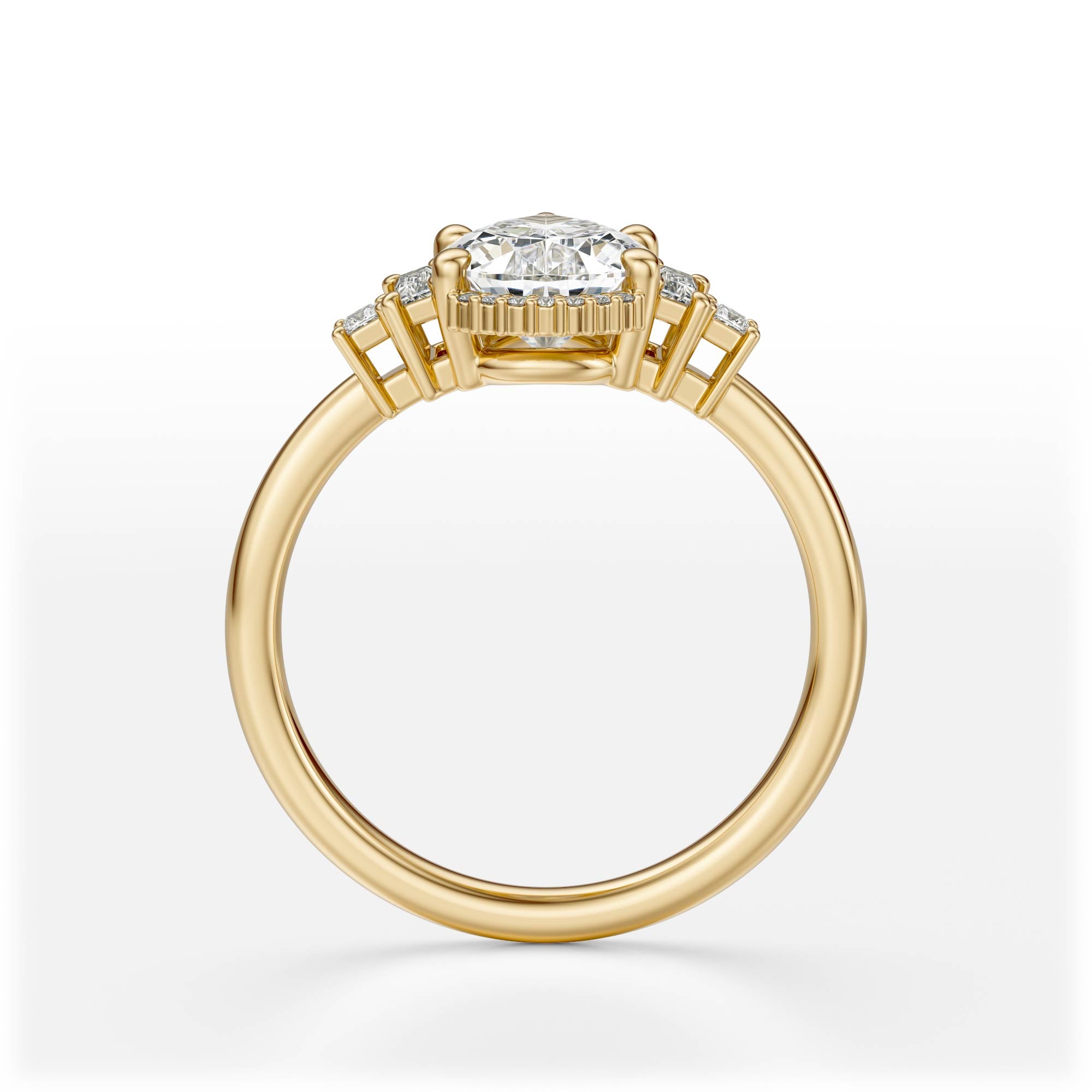 The Sura Ring | Pear | Setting Only