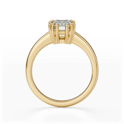 The Thalassa Ring | Emerald Cut | Setting Only - Lavender Creek Gems 
