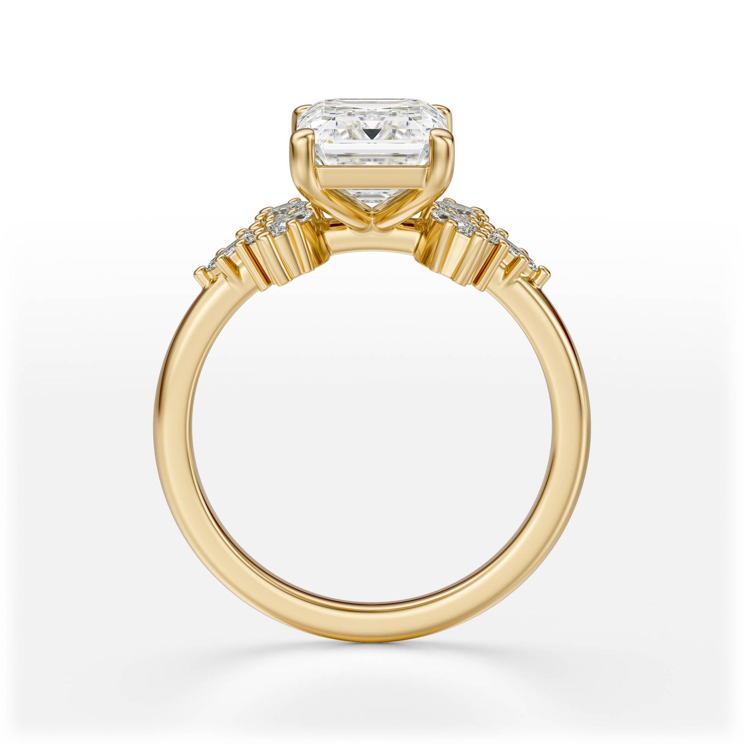 The Veraine Ring | Emerald Cut | Setting Only