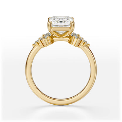 The Veraine Ring | Emerald Cut | Setting Only